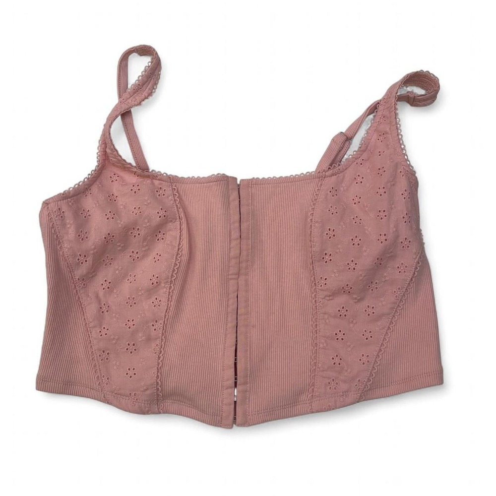 Madden nyc pink corset crop top‎
